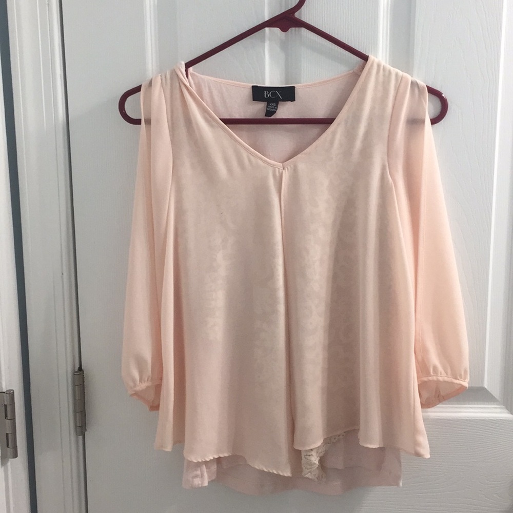 BCX lace Light pink blouse